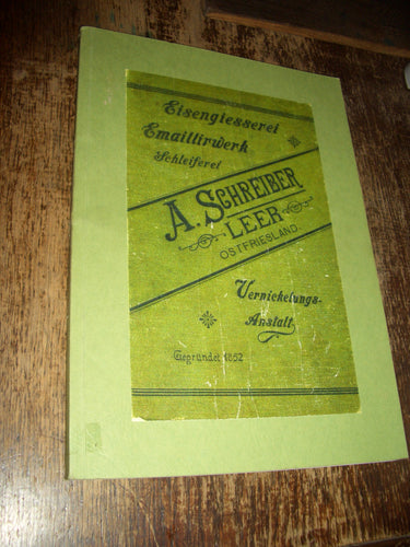 Musterbuch Gussofen Produktion Kopie A. Schreiber Leer/ Ostfriesland